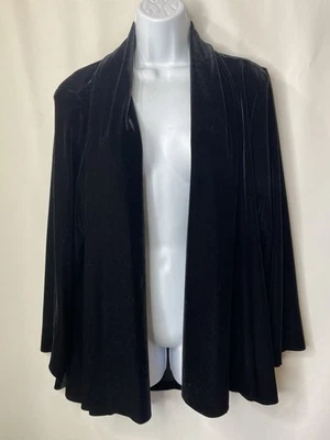 Cárdigan de terciopelo vintage Alex Evenings para mujer talla 1X bruja vampiro capricho Y2K Foto 1 de 4