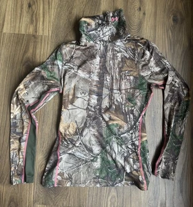 Under Armour  Womens Large Realtree Camo Scent Control Cold Gear Turtleneck Pink - Picture 1 of 7