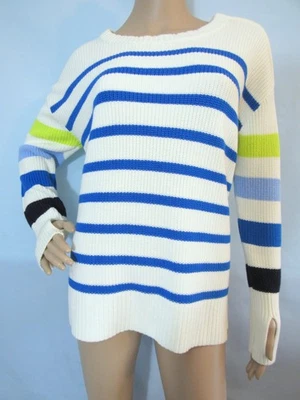 Suéter Pull-on Manga Larga Nuevo con Etiquetas T by TALBOTS Talla 1X Beige/Múltiples Rayas Foto 1 de 4