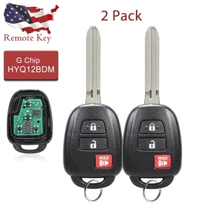 2 Keys for 2013 2014 2015 2016 2017 Toyota RAV4 Keyless Entry Remote Fob G Chip - Picture 1 of 6