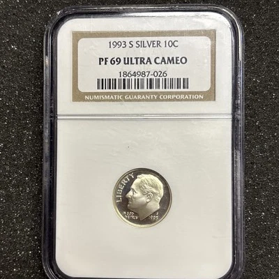 1993-S Roosevelt Silver Dime PF70 Ultra Cameo NGC - Image 1 of 4