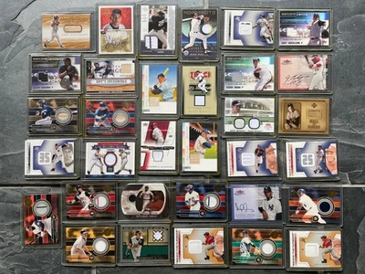 Vintage 2000's GAME USED & AUTO Baseball Cards Estate Lot Bonds Johnson Piazza - Image 1 of 4