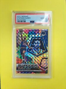 2021 Mosaic Stephen Curry Swagger Psa 10!!! Low Pop!! Sick Insert!!! 3pt King!!!