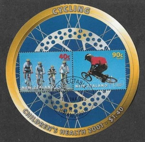 NUEVA ZELANDA SALUD CICLISMO MIN HOJA 2001 FINA USADA CTO - Imagen 1 de 1