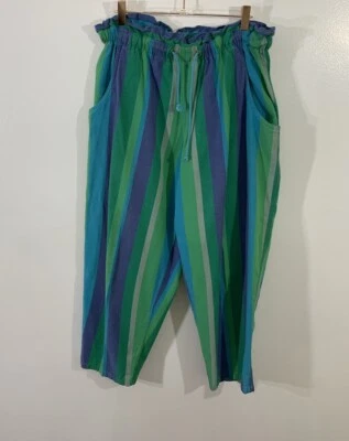 Vintage Pants Cotton 1990s Loose High Rise Medium - Image 1 of 4