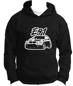 BMW E91 3 Series Hoodie DTG Print Logo Hoody Hooded M3 Car Lover Sweatshirt Gift - Picture 1 of 5
