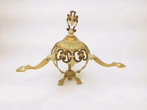 Antique Cast Aluminum, 3-Bulb Ceiling Light Fixture Table Top light Art Deco - Picture 1 of 9