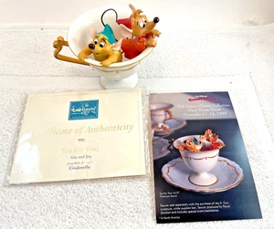 1999 Disney WDCC Gus & Jaq Tea For Two Cinderella Event PC LE 9581 MIB COA - Picture 1 of 11
