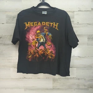 Vintage Megadeth Shirt (XL) 1990's Brockum Tag Vic Goes to Hell Heavy Metal Band - Picture 1 of 12