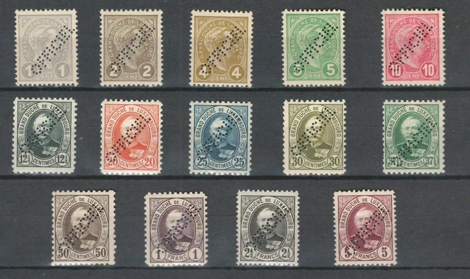 LOTE XXX CONJUNTO DE SELLOS DE LUJO LUXEMBURGO EUROPA REALEZA OFICIAL PERFINS MNH (LUJO 718) Foto 1 de 1