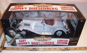 AMERICAN MUSCLE GARY COOPER'S DUESENBERG CAR BOXED 1:18 ERTL - Picture 1 of 3