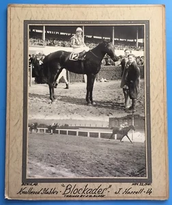 *BLOQUEADOR* 1941 CARRERA DE CABALLOS/CÍRCULO DE GANADORES DE CARRERAS FOTO ORIGINAL Bowie MD - Imagen 1 de 4