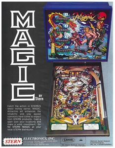 Magic Stern Pinball - Flyer/ Brochure / Ad - Excellent - Picture 1 of 2