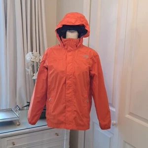 The North Face Youth Orange Hooded Windbreaker Jacket Zip Up Size LG (14/16) - Picture 1 of 11