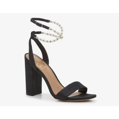 Sandalia Sam Edelman Yanelli negra seda y perla talla 10 Foto 1 de 4