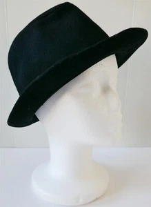 VTG NWT Kenneth Cole Black 65% Wool 35% Viscose Fedora Hat S/M Unisex Adult - Picture 1 of 10