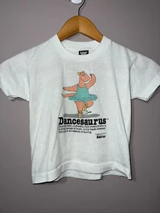VINTAGE 1980's DANCESAURUS SAURUS KIDS SHIRT youth small - Picture 1 of 4