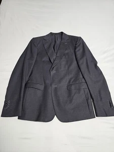 Z ZEGNA Drop 8 Blazer Men's 40R Charcoal Check Wool - Picture 1 of 5