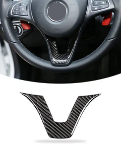 Carbon Fiber Cover Trim Fit for Mercedes Benz C Glc W205 X253 Steering Wheel - Bild 1 von 13