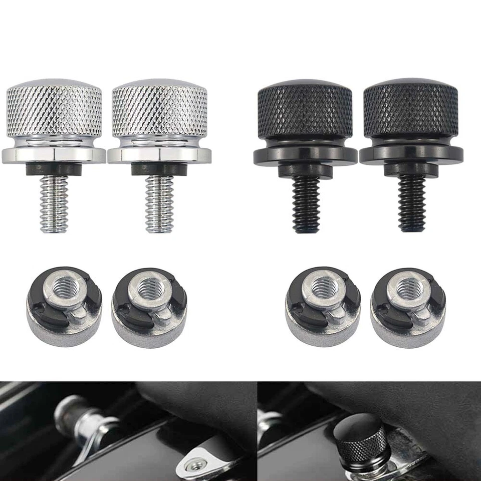 2pcs Rear Fender Seat Bolt Screw&Nut Fit for Harley Sportster Touring 1996-2023 — 第 1/4 张图片
