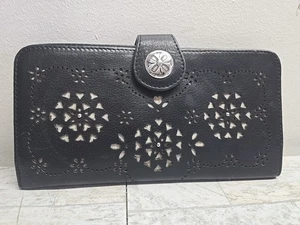 brighton Clutch Geldbörse Portemonnaie Leder Schwarz - Bild 1 von 6
