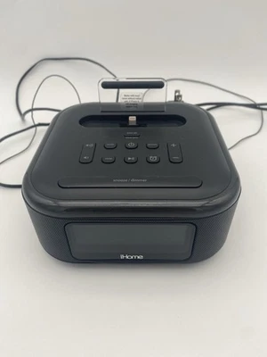 iHome черный телефон док-станция динамик с цифровой будильник радио модель # iPL23 - Изображение 1 из 4