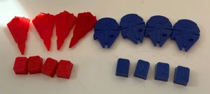 Monopoly Star Wars Classic Trilogy 1997 X Wing Fighters Freighters Rojo Azul 4 E - Imagen 1 de 3
