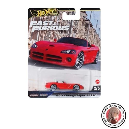 New Hot Wheels Fast & Furious '03 Dodge Viper SRT10 Vehicle Red for Ages 3 - Image 1 of 1