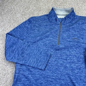 Callaway 1/4 Zip Golf Sweatshirt  Mens Size 2XL XXL Blue Fleece - Picture 1 of 12