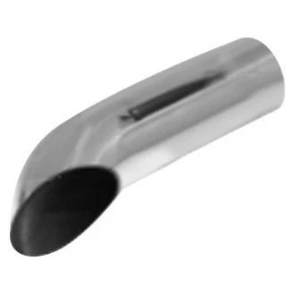 304 SS Turndown Weld-On Polished Exhaust Tip 4" Inlet, 5" Outlet, 15" Length Foto 1 de 2