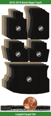 Juego de alfombrillas clásicas personalizadas para Buick Regal TourX 18-19 con logotipo (5 piezas) #27B Foto 1 de 4