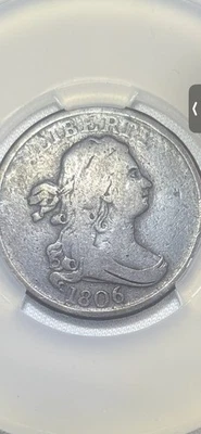 Medio centavo busto drapeado 1806 - pequeño 6 sin tallos Foto 1 de 4