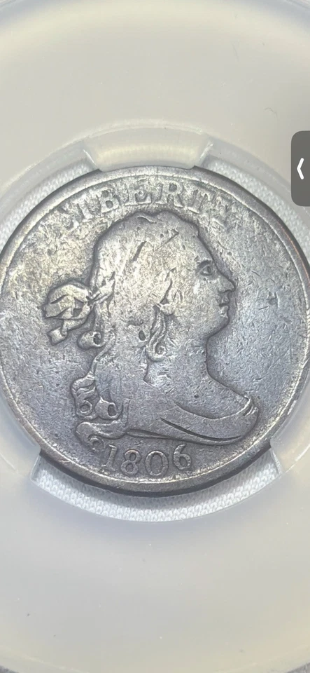 1806 Draped Bust Half Cent - Small 6 No Stems - Image 1 of 4