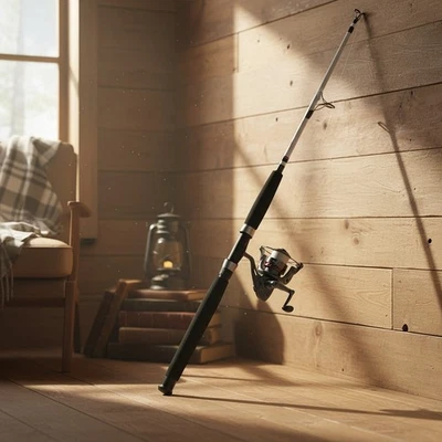 Caña de pescar giratoria Big Game - 8 pies, moderada rápida, perfecta para pescadores jóvenes Foto 1 de 4