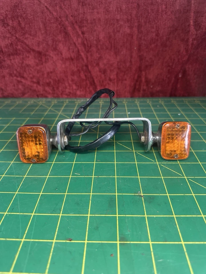 Conjunto de luz marcador lente ámbar doble vintage Foto 1 de 4