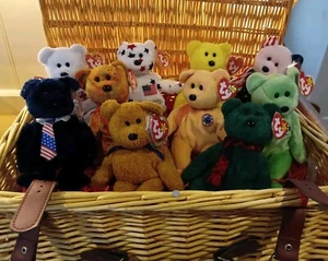 TY Beanie Babies Bears Bundle x10 Christmas Stocking Fillers (HAP) - Picture 1 of 1