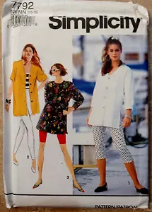 Simplicity Sewing Pattern 7792 Misses Leggings 3 legths Shirts Size 10 12 14 16 - Picture 1 of 8