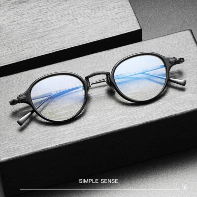 Marco de gafas retro de borde completo ovalado de diseño simple gafas ultra ligeras para adultos Foto 1 de 4