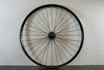 Point Racing Vorderrad mit Rot-braunen Speichen für Scheibenbremsen Kult Retro - Bild 1 von 4