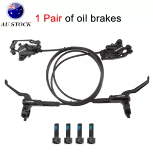 Bicycle Hydraulic Disc Brake for Bike Front & Rear Cycling Oil Disc Set MTB AU~ - Picture 1 of 18