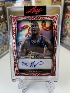 Shawn Kemp 2023 Leaf Metal Christmas Exclusive Candy Cane Autograph 3/3