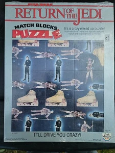 Vintage 1983 Star Wars Return Of The Jedi Match Blocks Puzzle Craftmaster Sealed - Picture 1 of 5