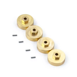 4pcs Brass Wheel Weights 5mm Wheel Hex Hub for 1/24 Axial SCX24 RC Crawler Car - Picture 1 of 9