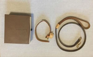LOUIS VUITTON Monogram Leather Dog Pet Collar Harness Monogram Brown For small d - Picture 1 of 7