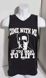 Come With Me If You Want To Live Terminator Arnold Black Tank Top Adult M - Picture 1 of 14