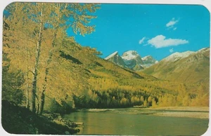 British Columbia postcard ELK RIVER with Three Sisters, FERNIE B.C. 4c due used - Picture 1 of 2