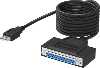 SABRENT Druckerkabel, USB auf Parallel Adapter (1,8 m), IEEE 1284 Sechskantmutter CB-1284 - Bild 1 von 4