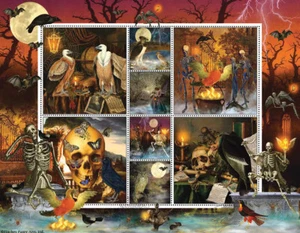 Halloween Stamps: Skeleton Dance Puzzle by SunsOut 1000 pieces - Picture 1 of 1