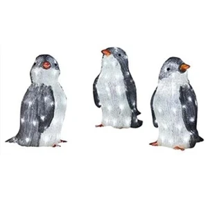 3x Outdoor Weihnachten Garten Dekorationen Leuchten Pinguine Garten Dekorationen - Bild 1 von 6