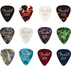 Fender Celluloid Medley 351 Shape Guitar Picks, Extra Heavy, 12-Pack - Picture 1 of 4